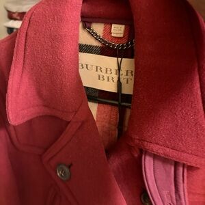Burberry Red Pea Coat